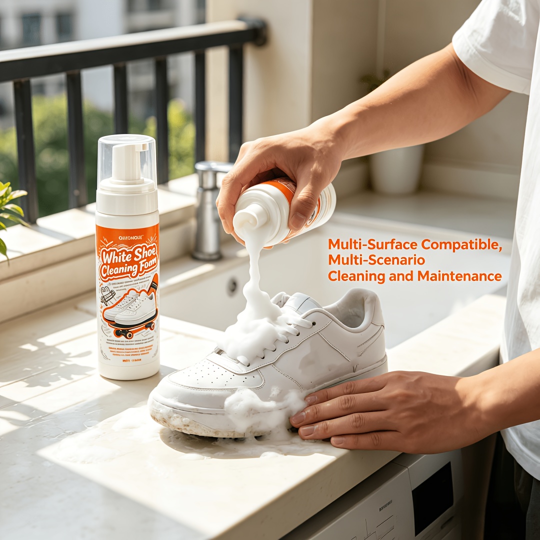 Sneakers Care - 휴대용 무세척 화이트 슈즈 클리너 폼,