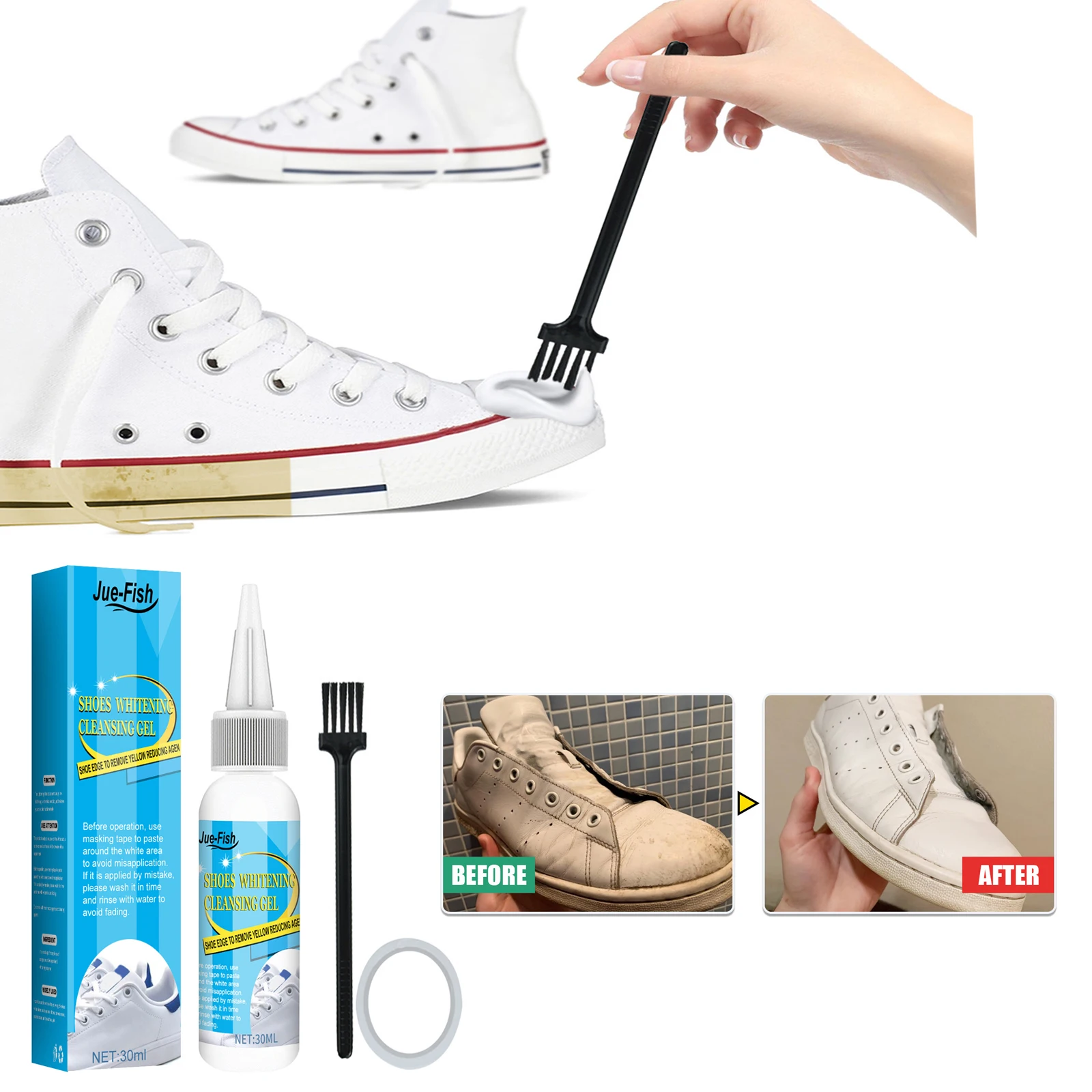 Sneaker Care Accessories - 흰색 신발 청소 젤 얼룩 먼지
